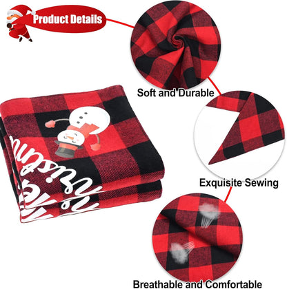 2 Pack Dog Bandana Christmas Classic Buffalo Plaid Pets Scarf Triangle Bibs Kerchief Set Pet Costume Accessories Decoration for Small Medium Large Dogs Cats Pets